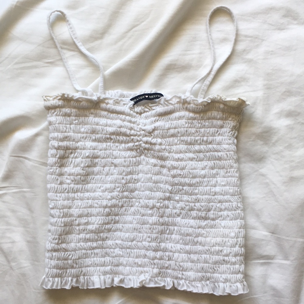 Brandy Melville White Ally tank cropped